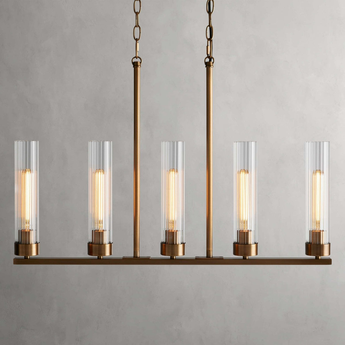 Andreas 5-Light Linear Chandelier - Brig