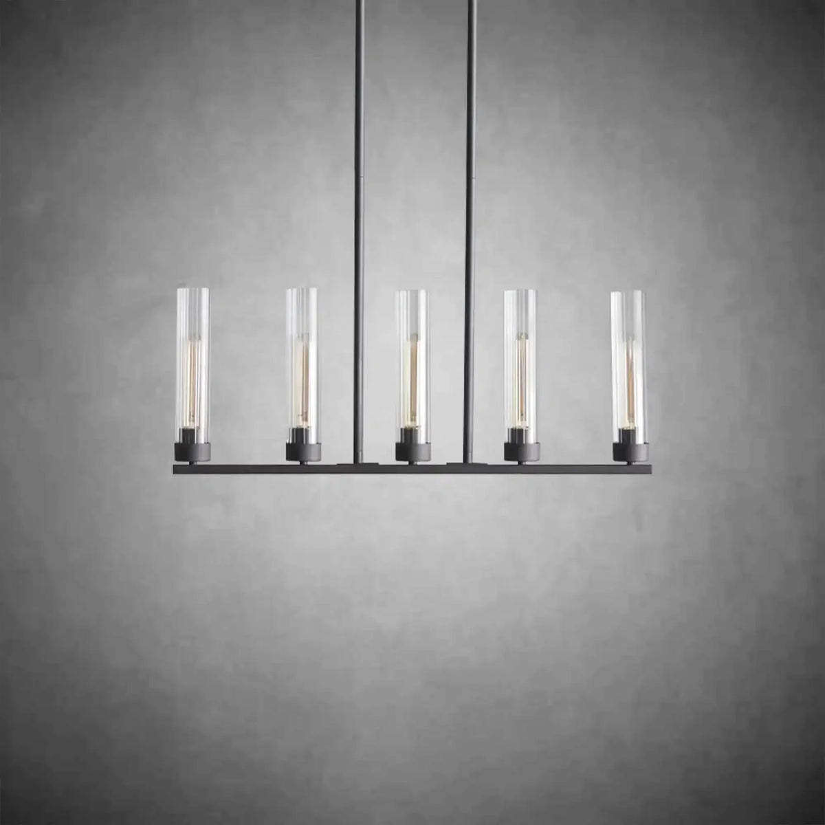 Andreas Glass Linear Chandelier Lighting - briglamps