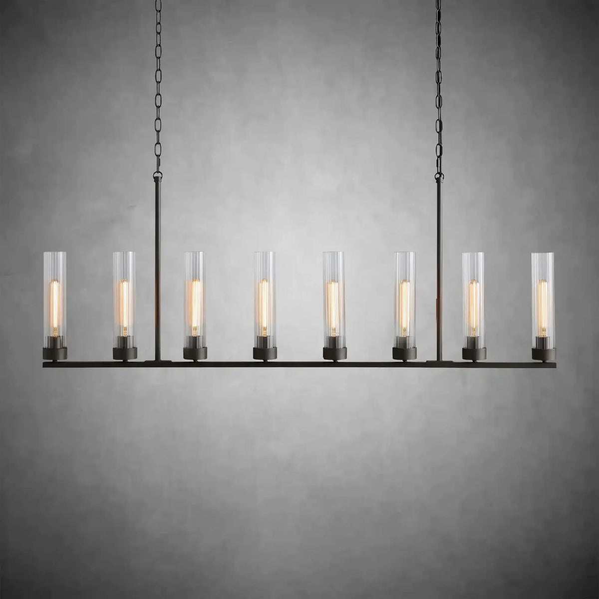 Andreas Glass Linear Chandelier Lighting - briglamps