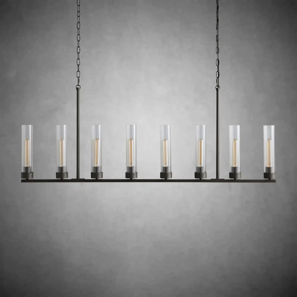 Andreas Glass Linear Chandelier Lighting - briglamps
