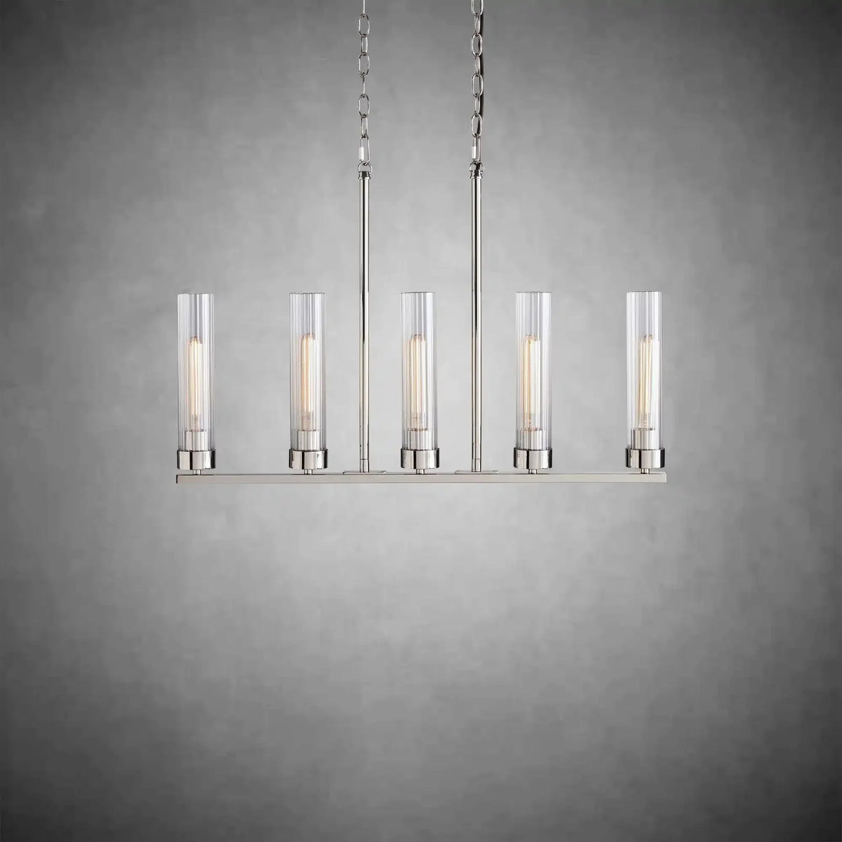 Andreas Glass Linear Chandelier Lighting - briglamps