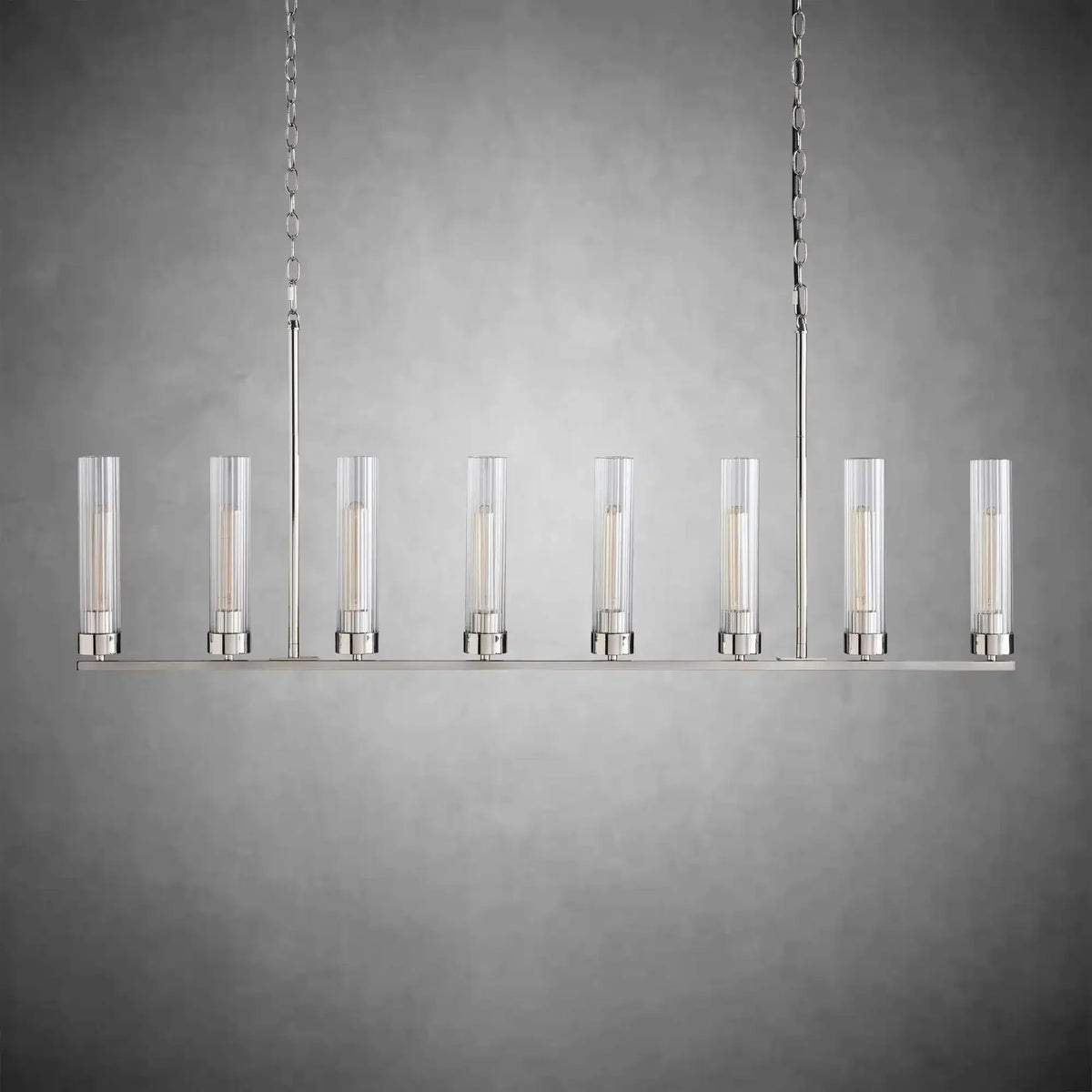 Andreas Glass Linear Chandelier Lighting - briglamps