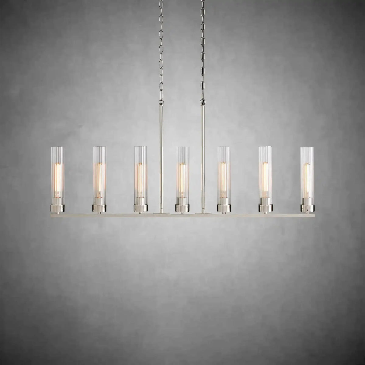 Andreas Glass Linear Chandelier Lighting - briglamps