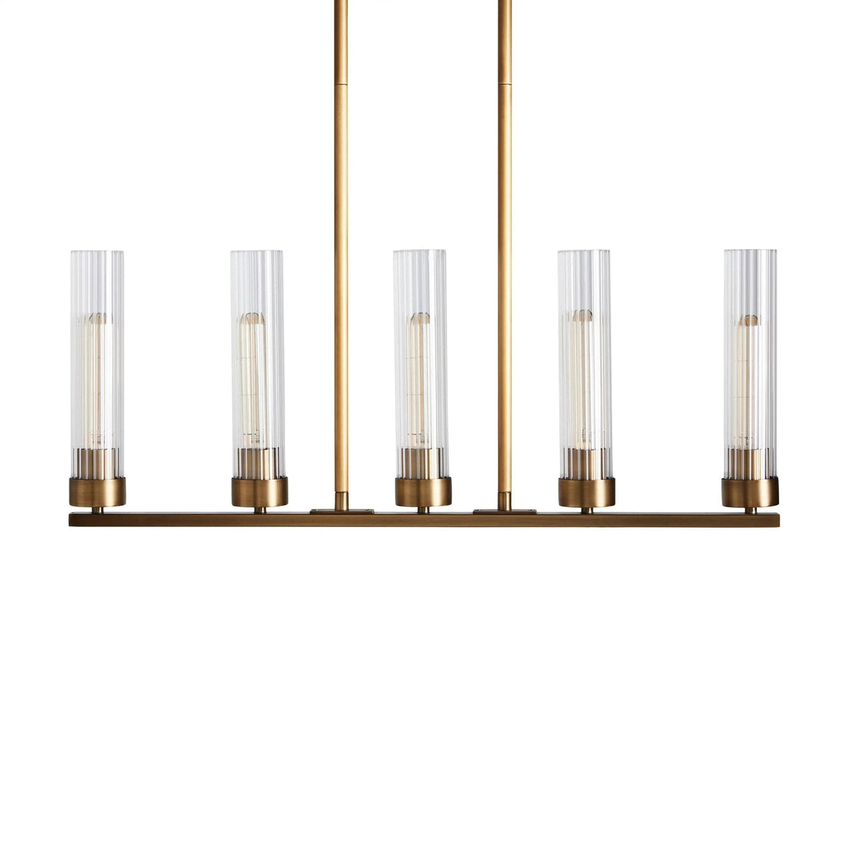 Andreas Glass Linear Chandelier Lighting - briglamps