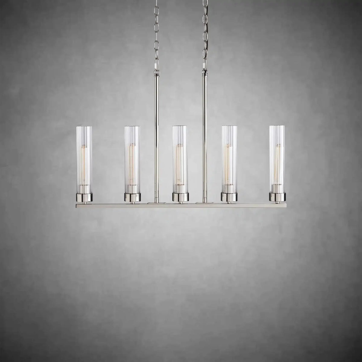 Andreas Glass Linear Chandelier Lighting - briglamps
