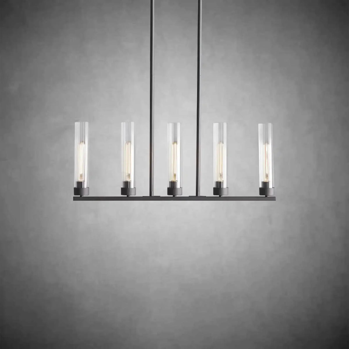 Andreas Glass Linear Chandelier Lighting - briglamps