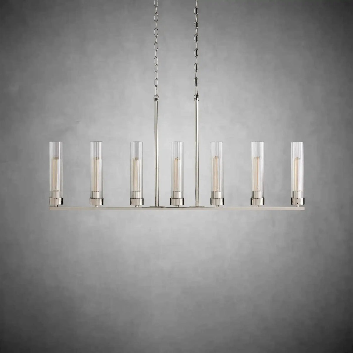 Andreas Glass Linear Chandelier Lighting - briglamps