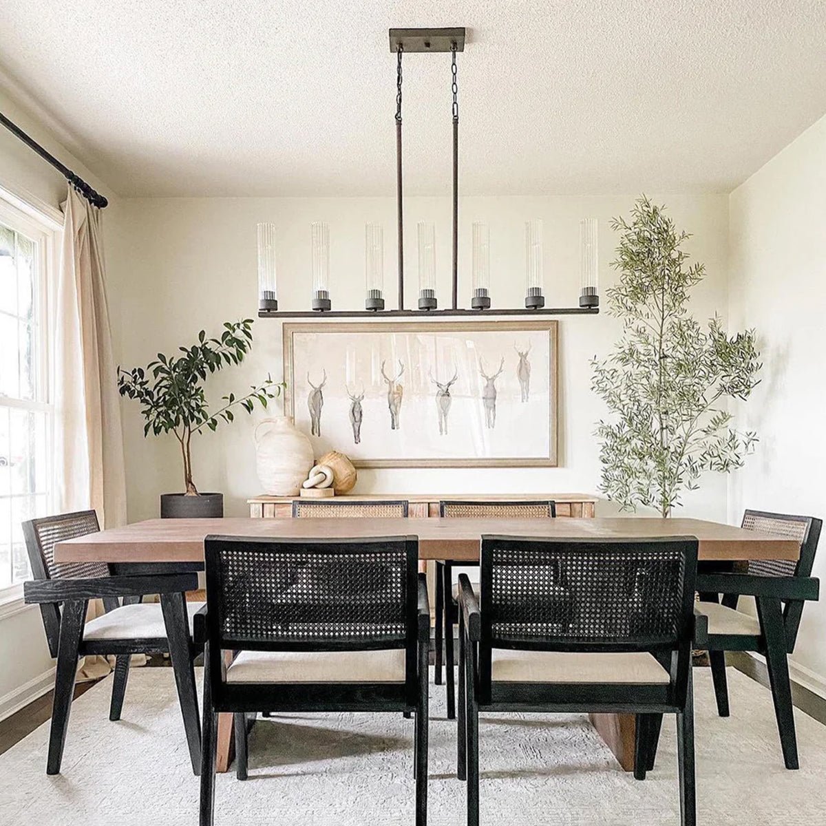 Andreas Glass Linear Chandelier Lighting - briglamps