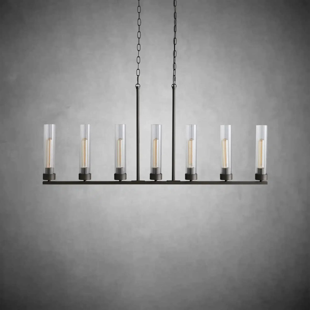 Andreas Glass Linear Chandelier Lighting - briglamps