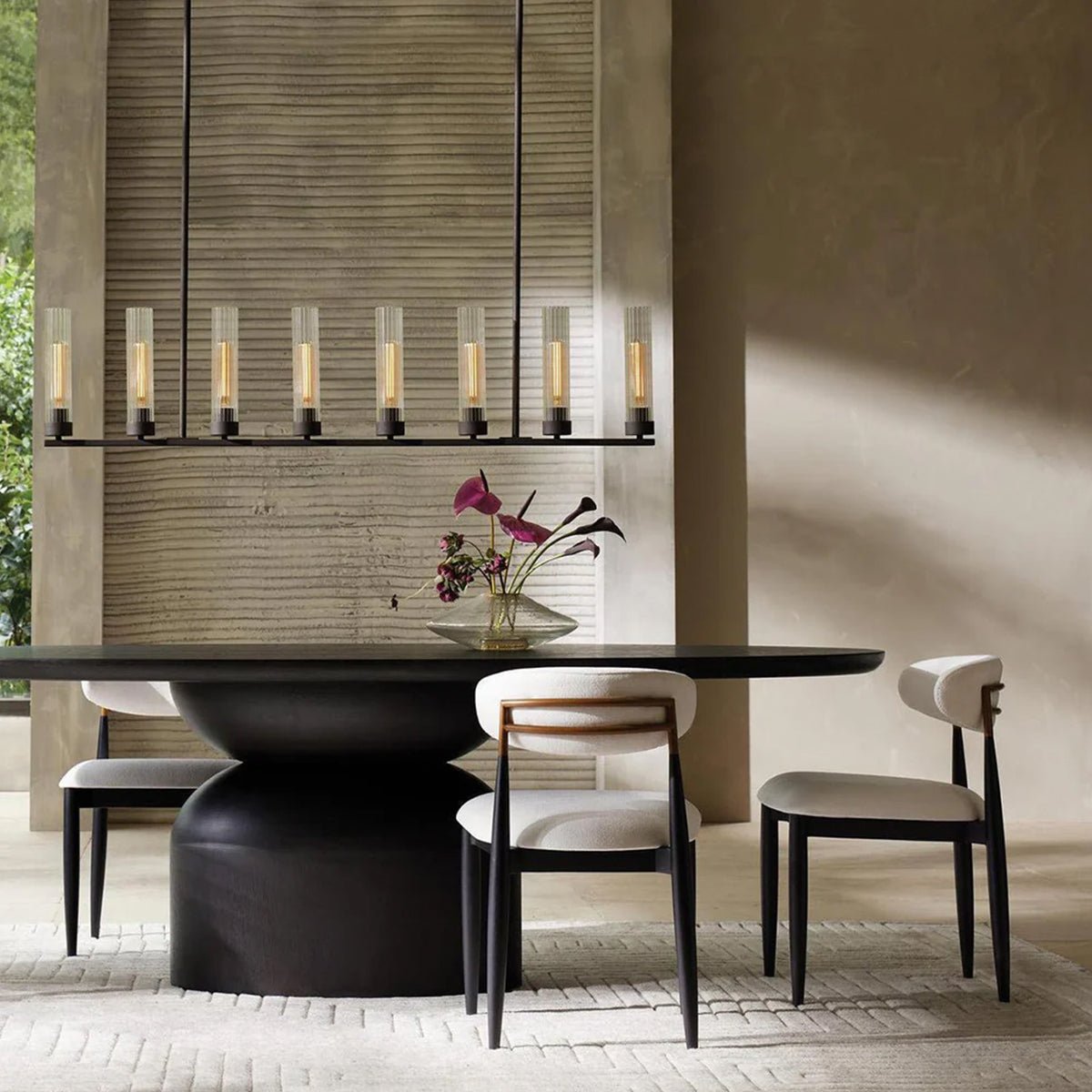 Andreas Glass Linear Chandelier Lighting - briglamps