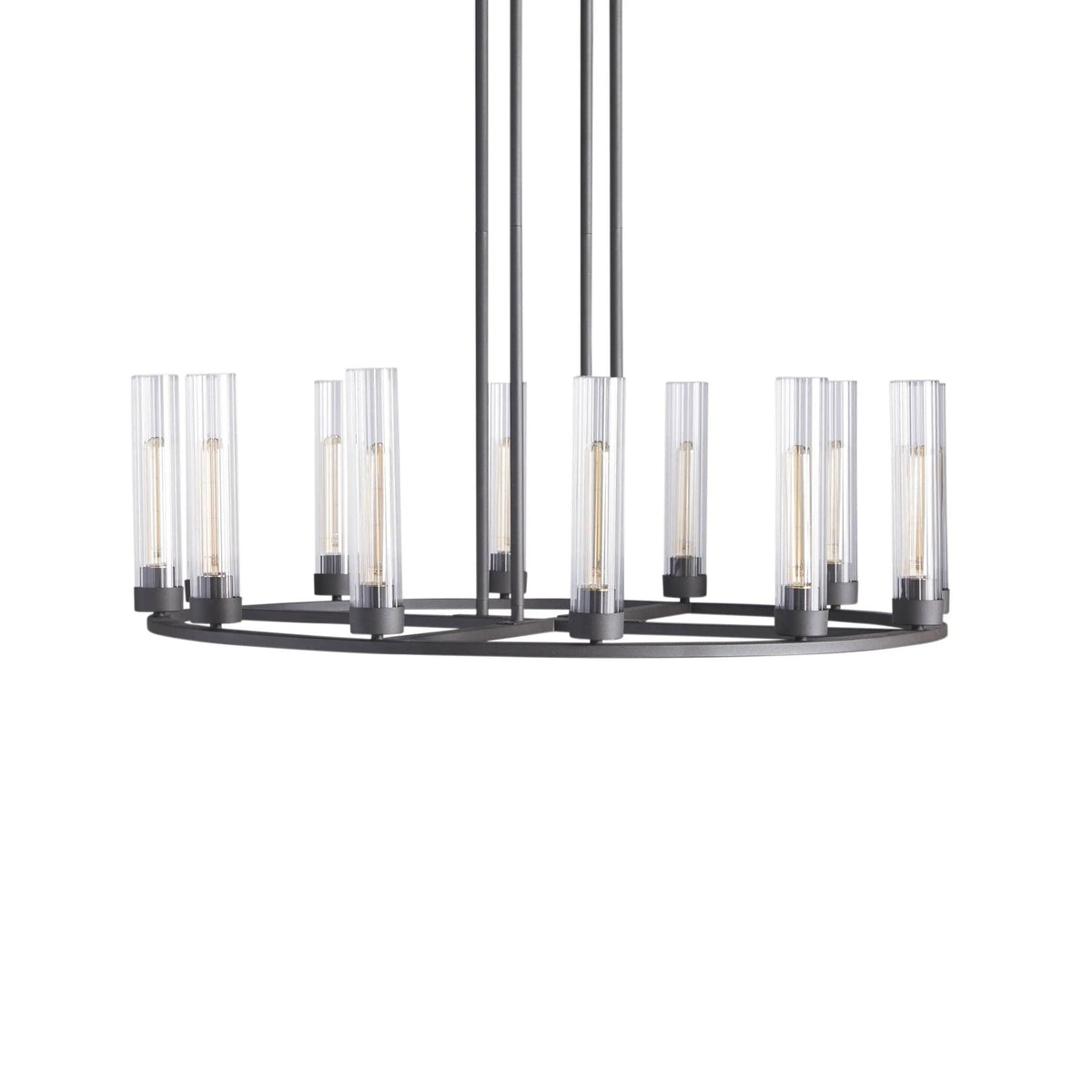 Andreas Round Glass Chandelier 30"W 40"W - briglamps