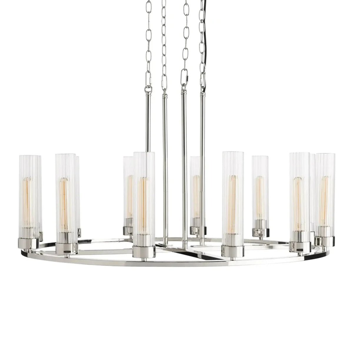 Andreas Round Glass Chandelier 30"W 40"W - briglamps
