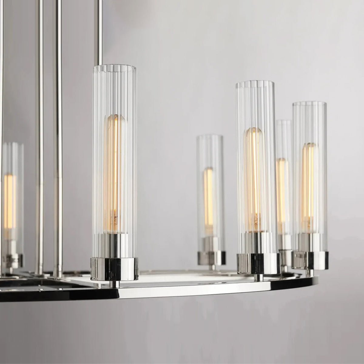 Andreas Round Glass Chandelier 30"W 40"W - briglamps