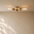 Andreass 3-Light Flushmount - Brass