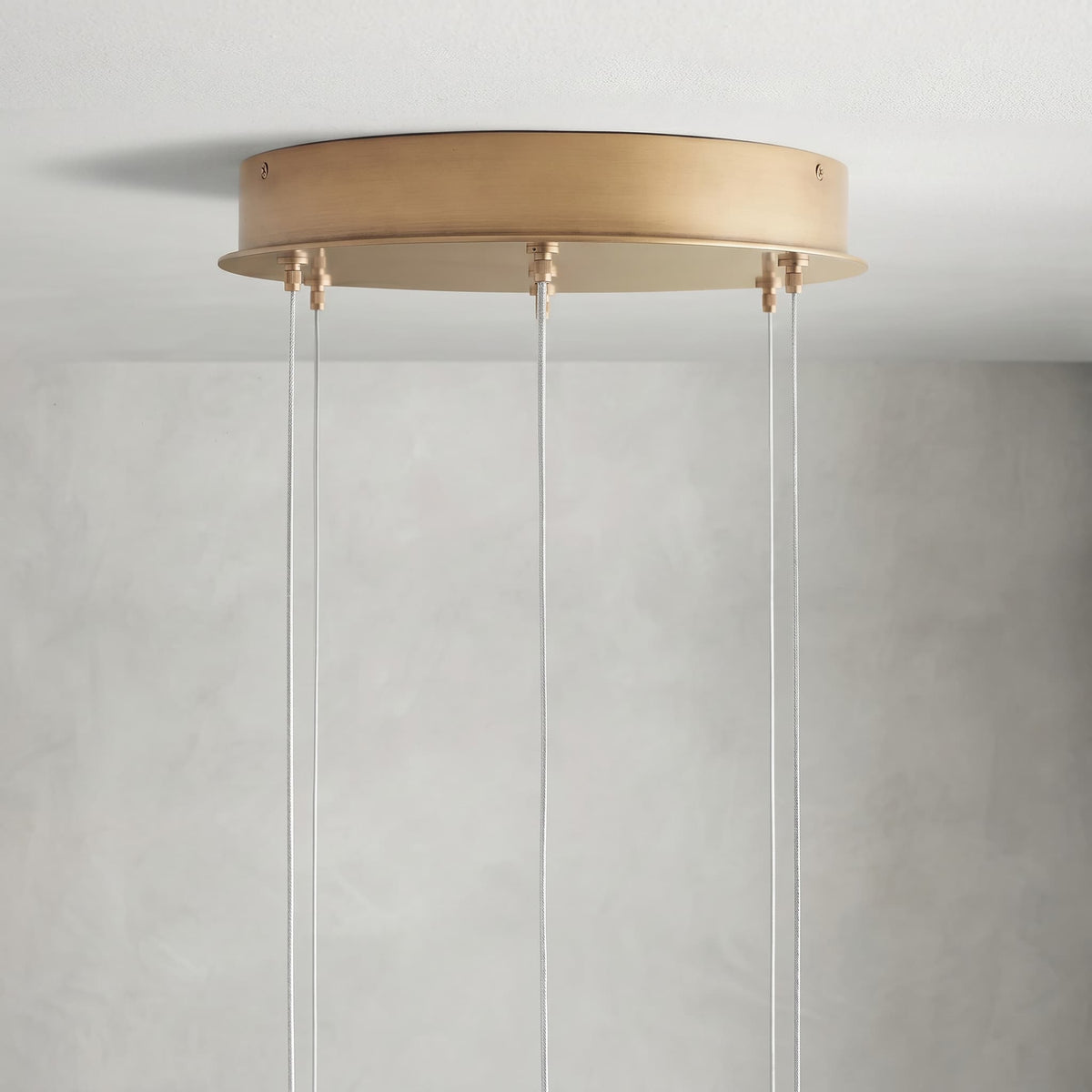 Arica Round Gold Chandelier with Natural Alabaster Stone Shades - briglamps