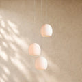 Arican Round Alabaster Chandelier - 3-Light