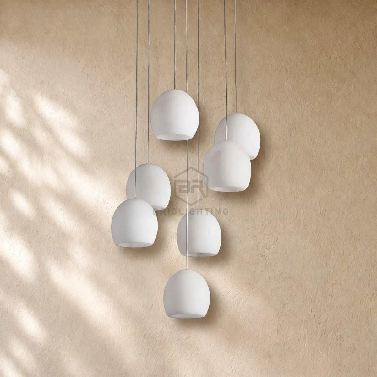 Arican Round Alabaster Chandelier