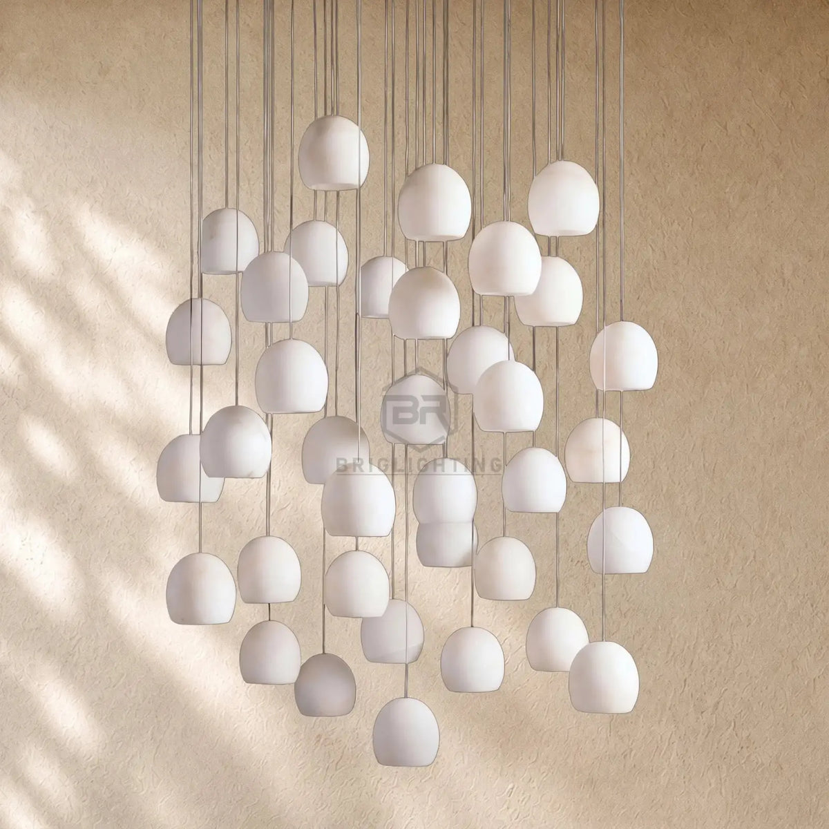 Arican Round Alabaster Chandelier