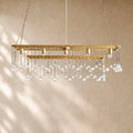 Aubray Rectangular Chandelier - Brass / 47“