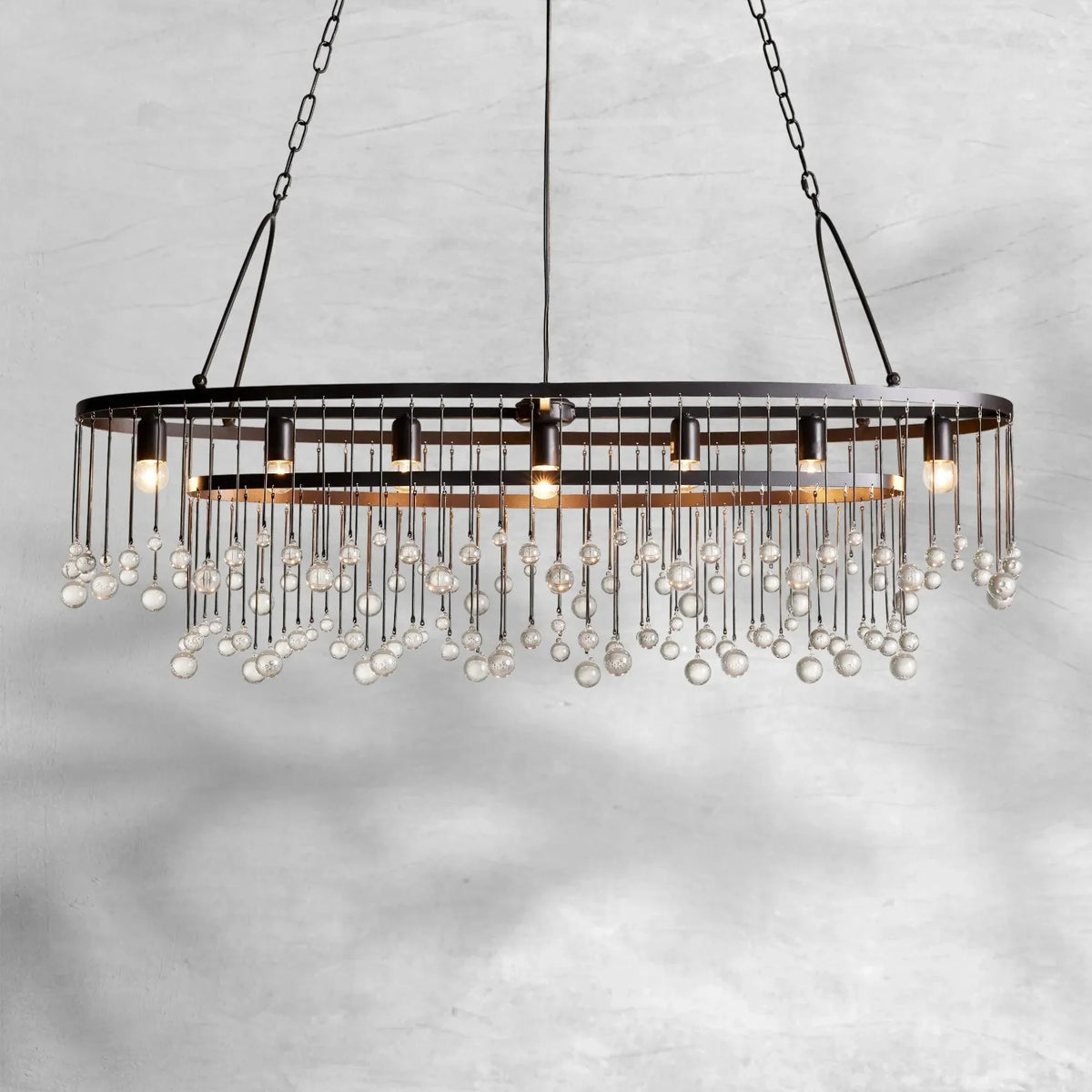 Aubrey 7 Light Oval Chandelier - Brig