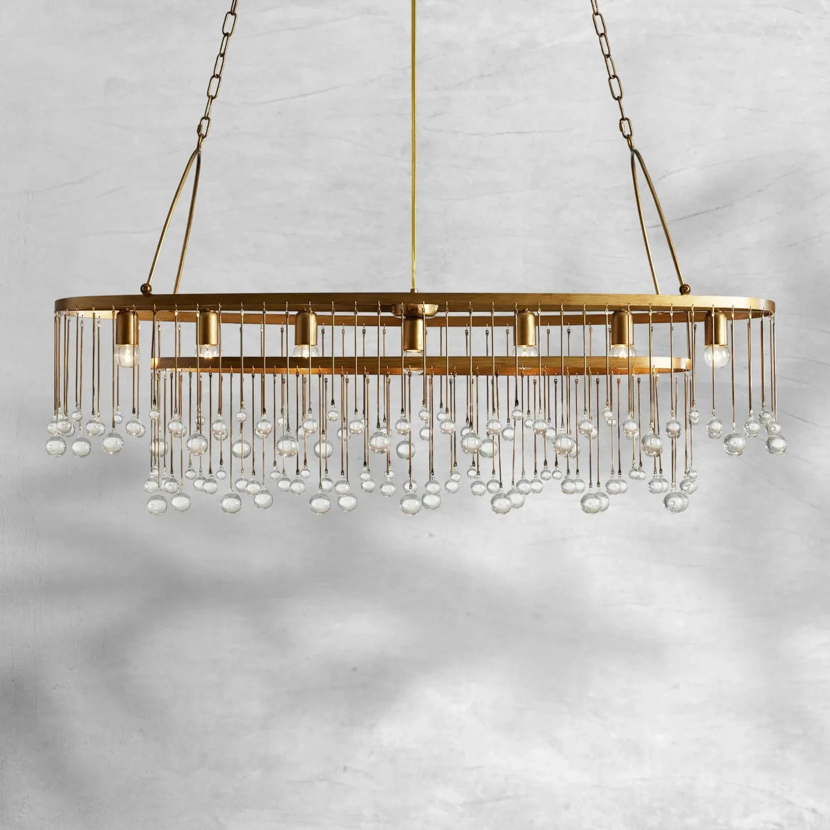 Aubrey 7 Light Oval Chandelier - Brig