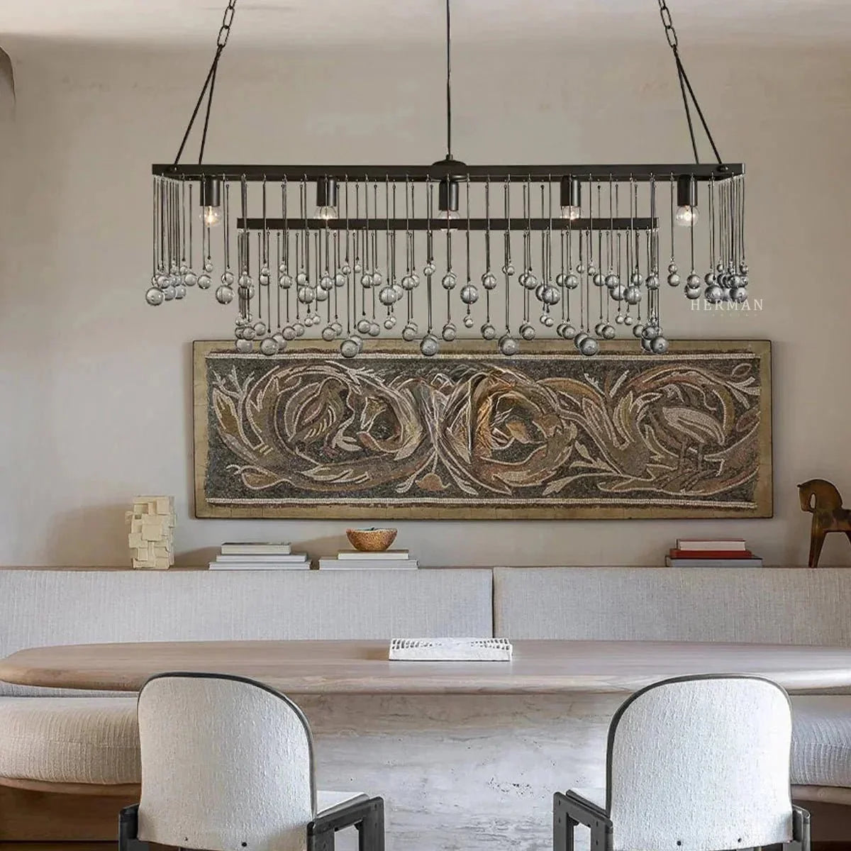 Aubrey Rectangular Chandelier 47''60'' - Brig Lighting