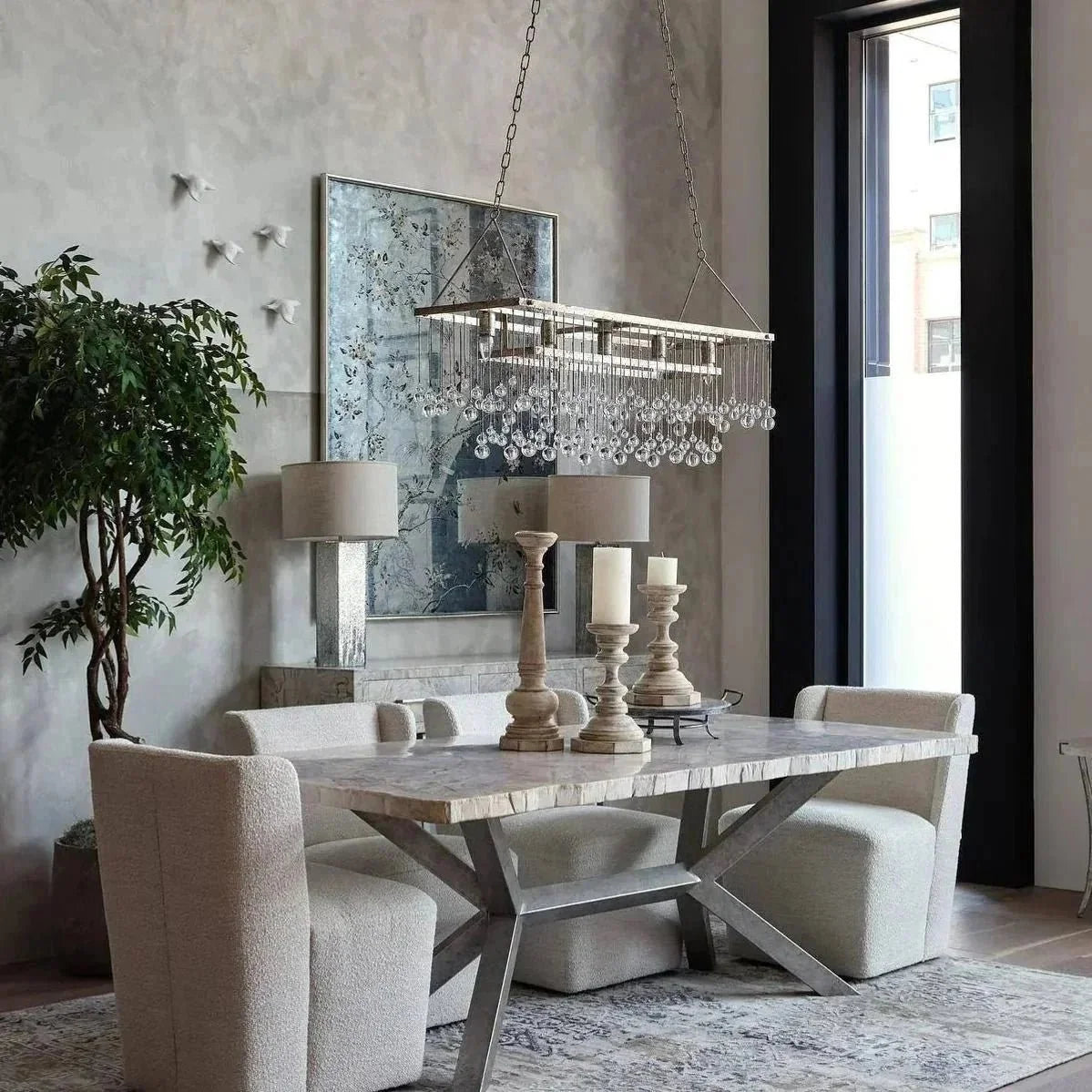Aubrey Rectangular Chandelier 47''60'' - Brig Lighting