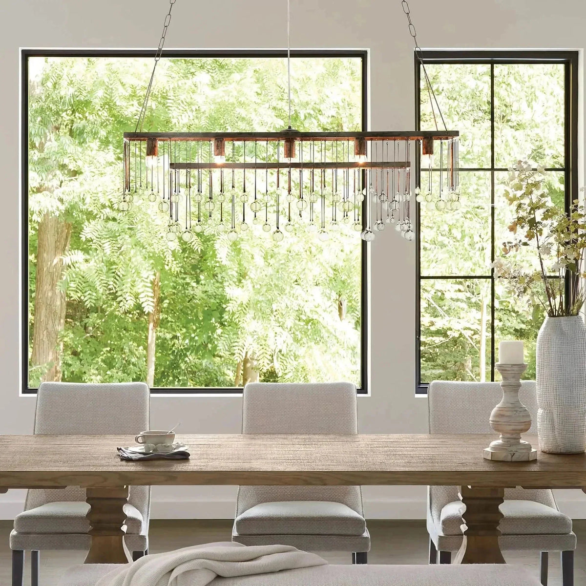 Aubrey Rectangular Chandelier 47''60'' - Brig Lighting