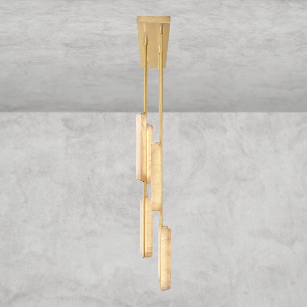 Audaben Alabaster Linear Chandelier 54" - Cyran Lamps