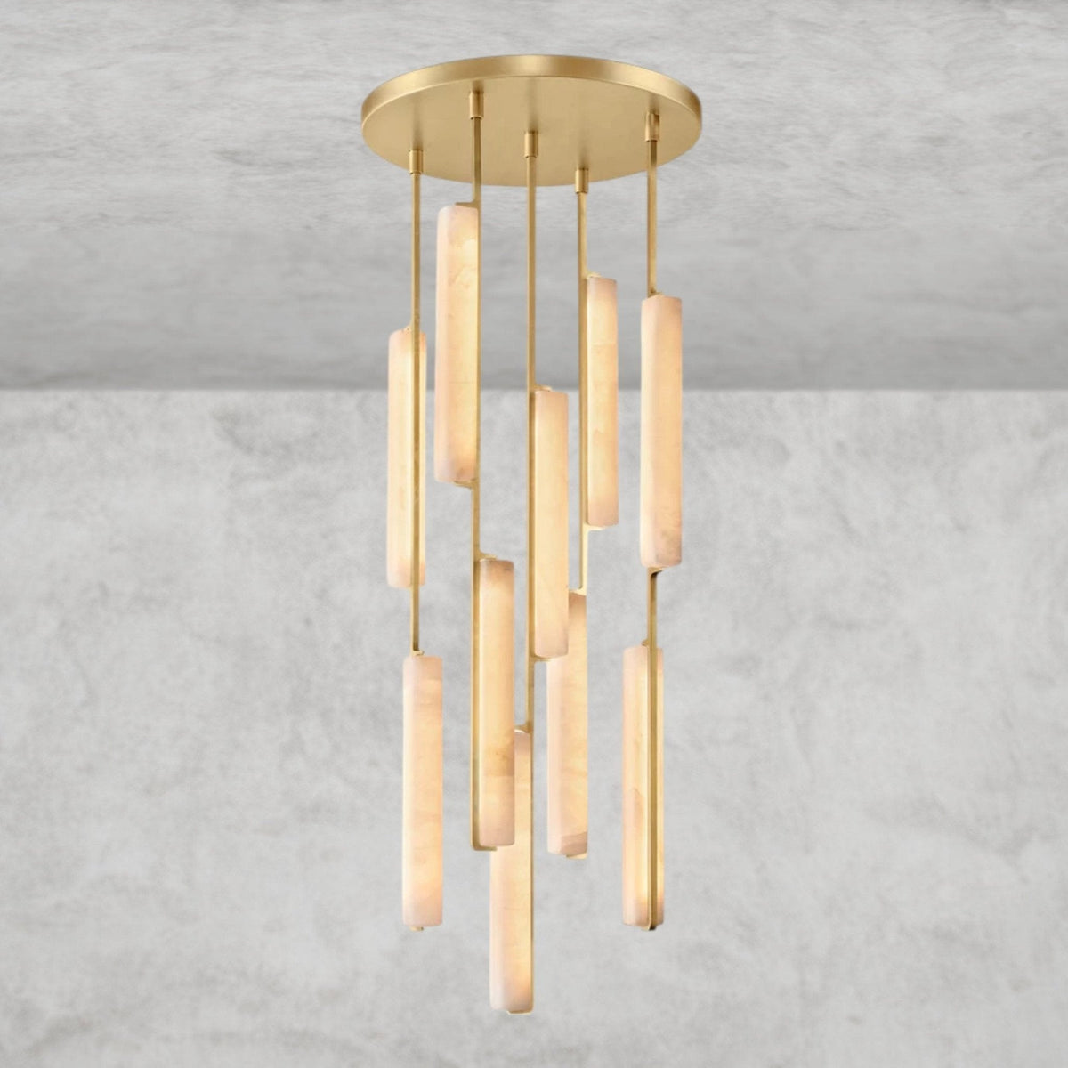 Audaben Alabaster Round Chandelier 24", 40", 56" - Cyran Lamps