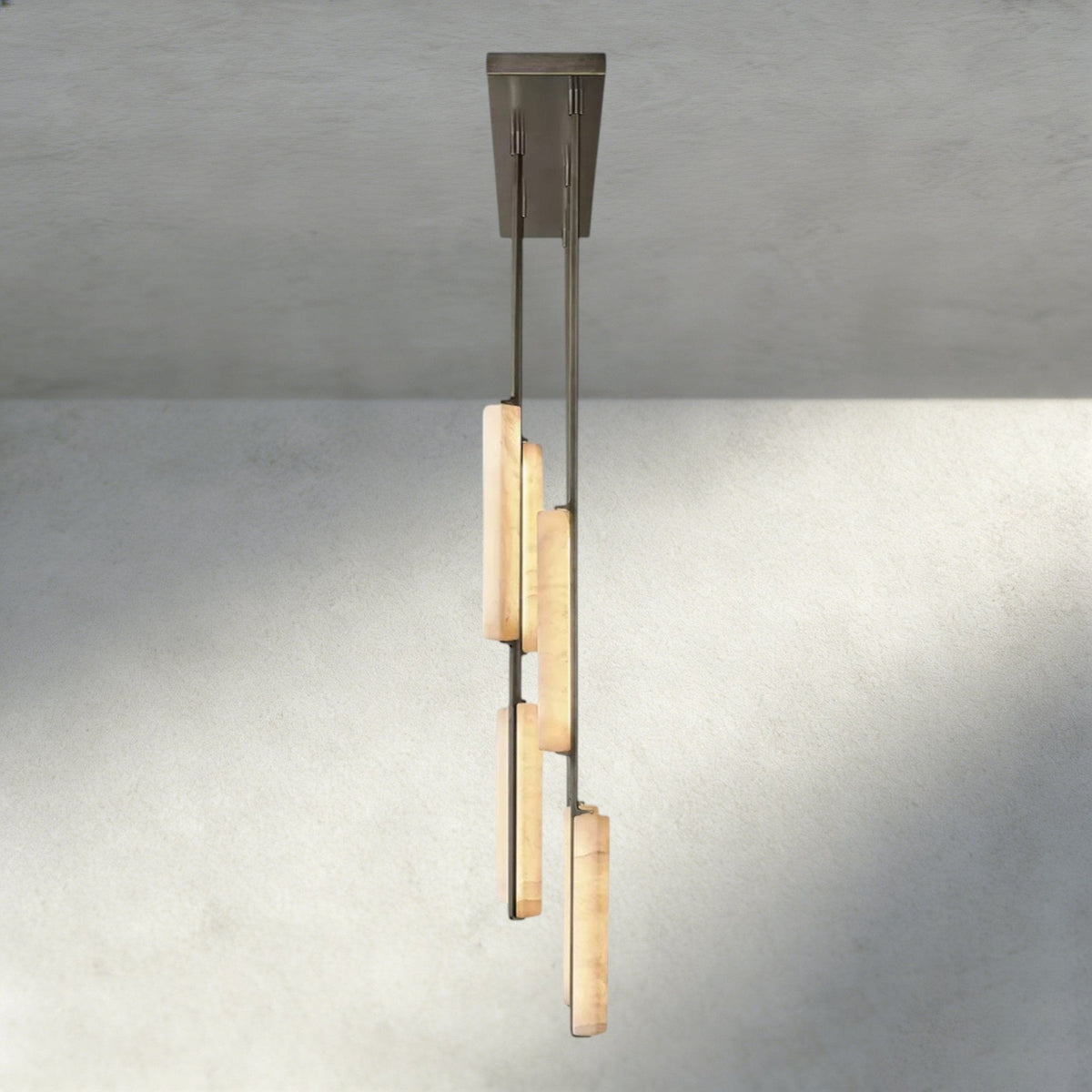 Audubam Alabaster Linear Chandelier 54" - Brig