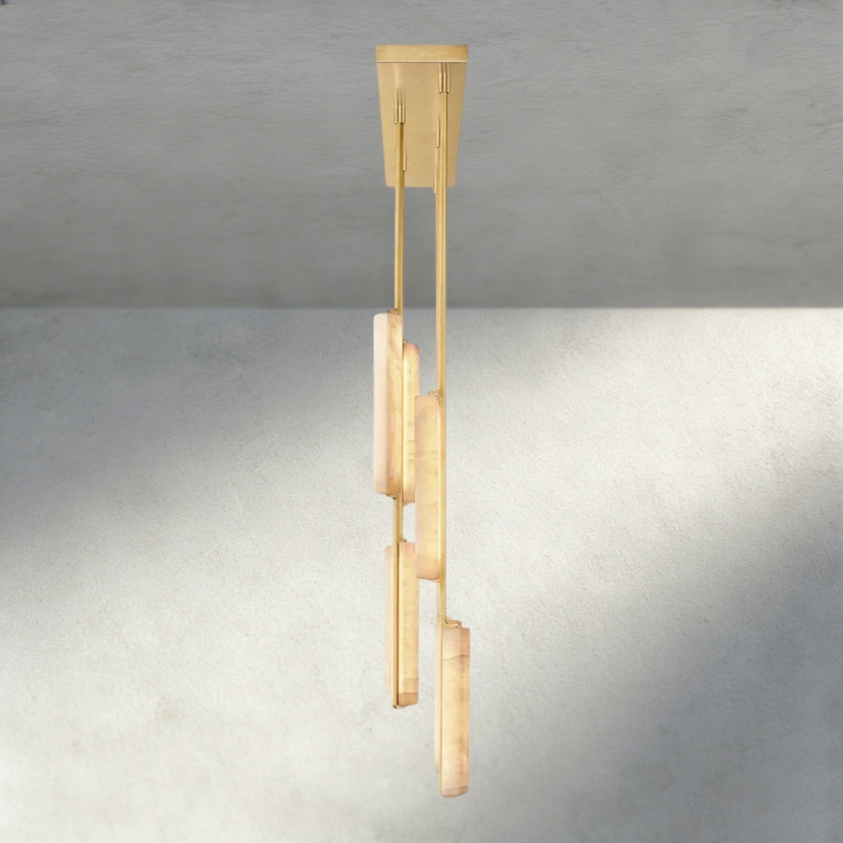 Audubam Alabaster Linear Chandelier 54" - Brig