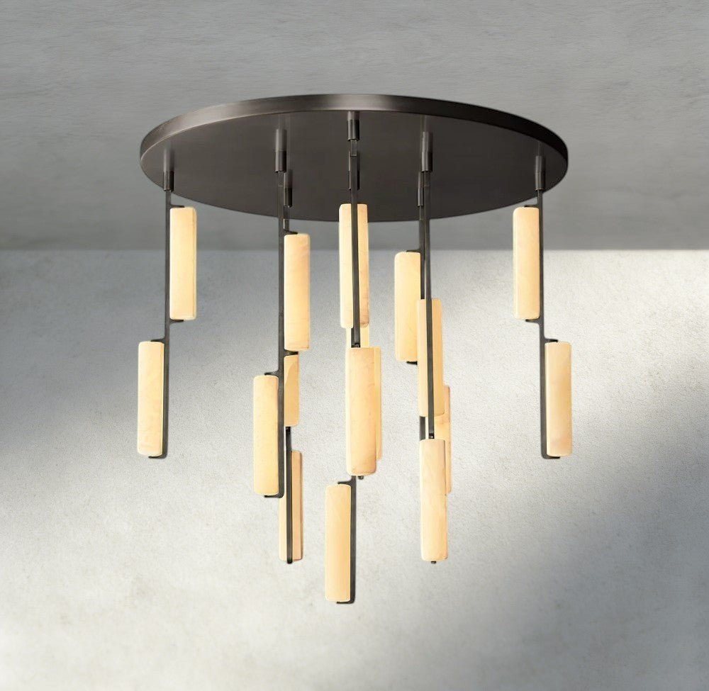 Audubam Alabaster Round Chandelier 24", 40", 56" - Brig