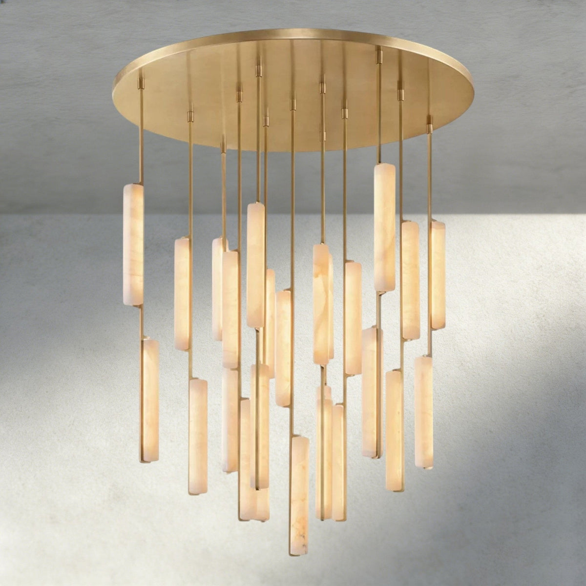 Audubam Alabaster Round Chandelier 24", 40", 56" - Brig