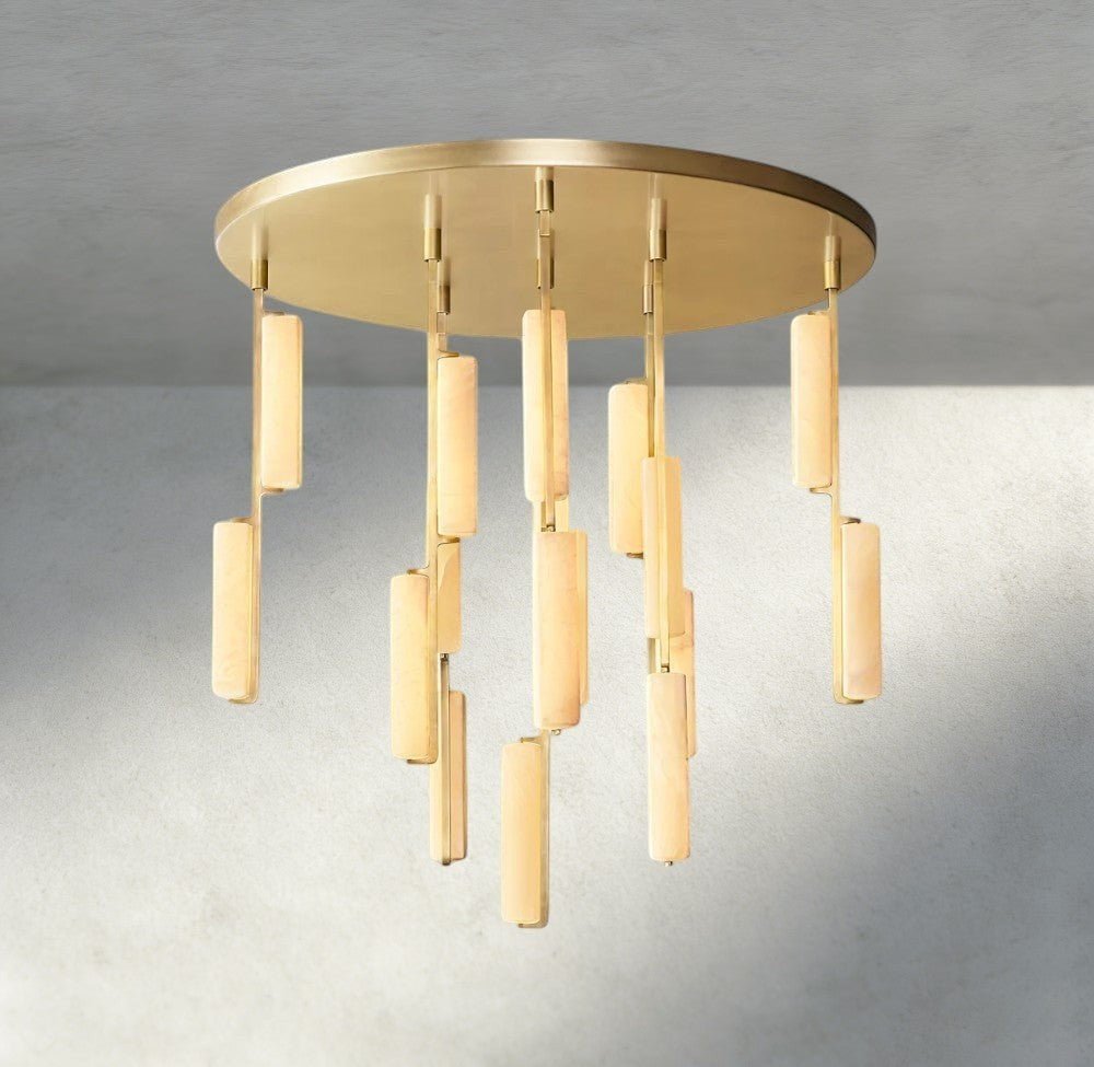 Audubam Alabaster Round Chandelier 24", 40", 56" - Brig