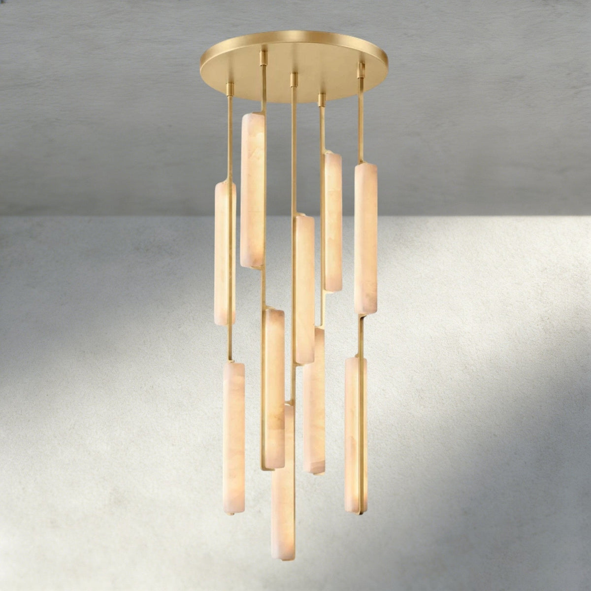 Audubam Alabaster Round Chandelier 24", 40", 56" - Brig