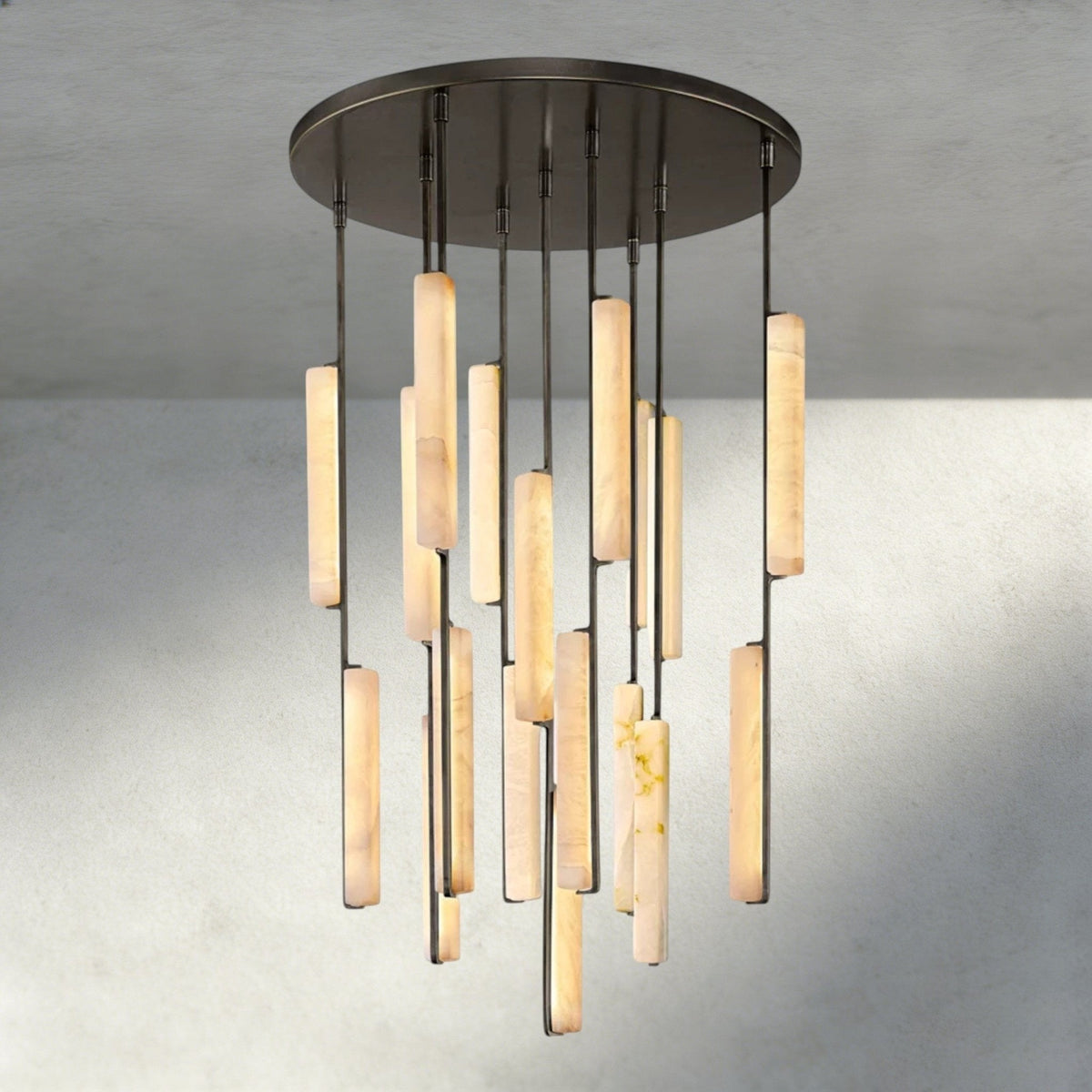 Audubam Alabaster Round Chandelier 24", 40", 56" - Brig