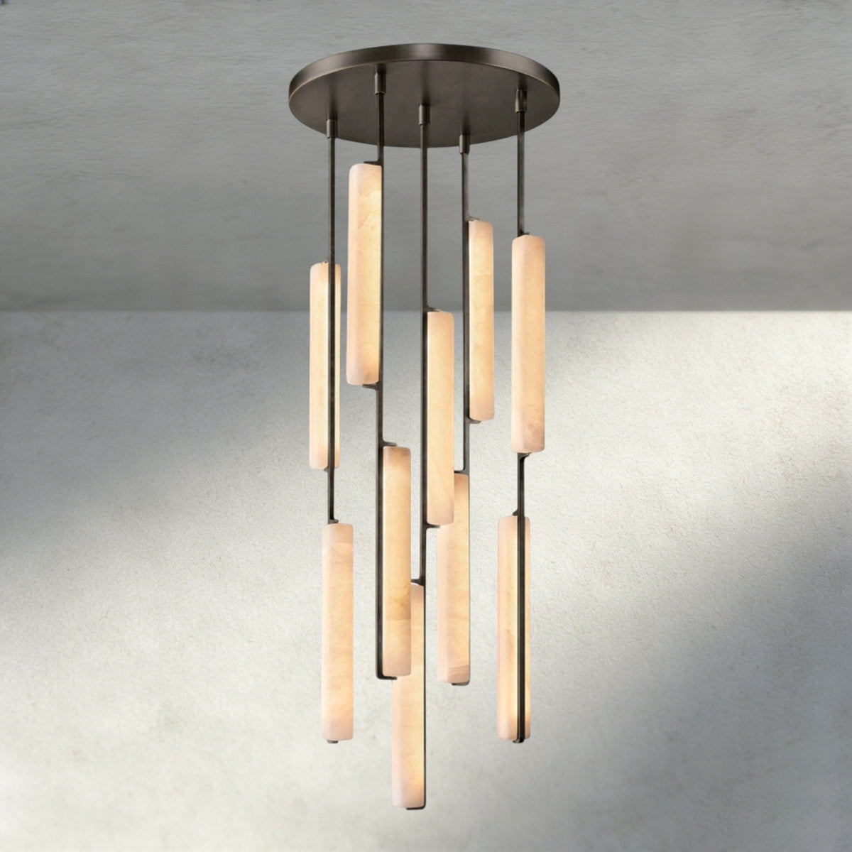 Audubam Alabaster Round Chandelier 24", 40", 56" - Brig