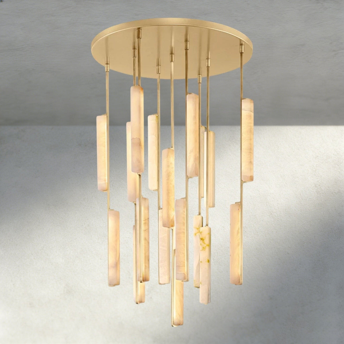 Audubam Alabaster Round Chandelier 24", 40", 56" - Brig