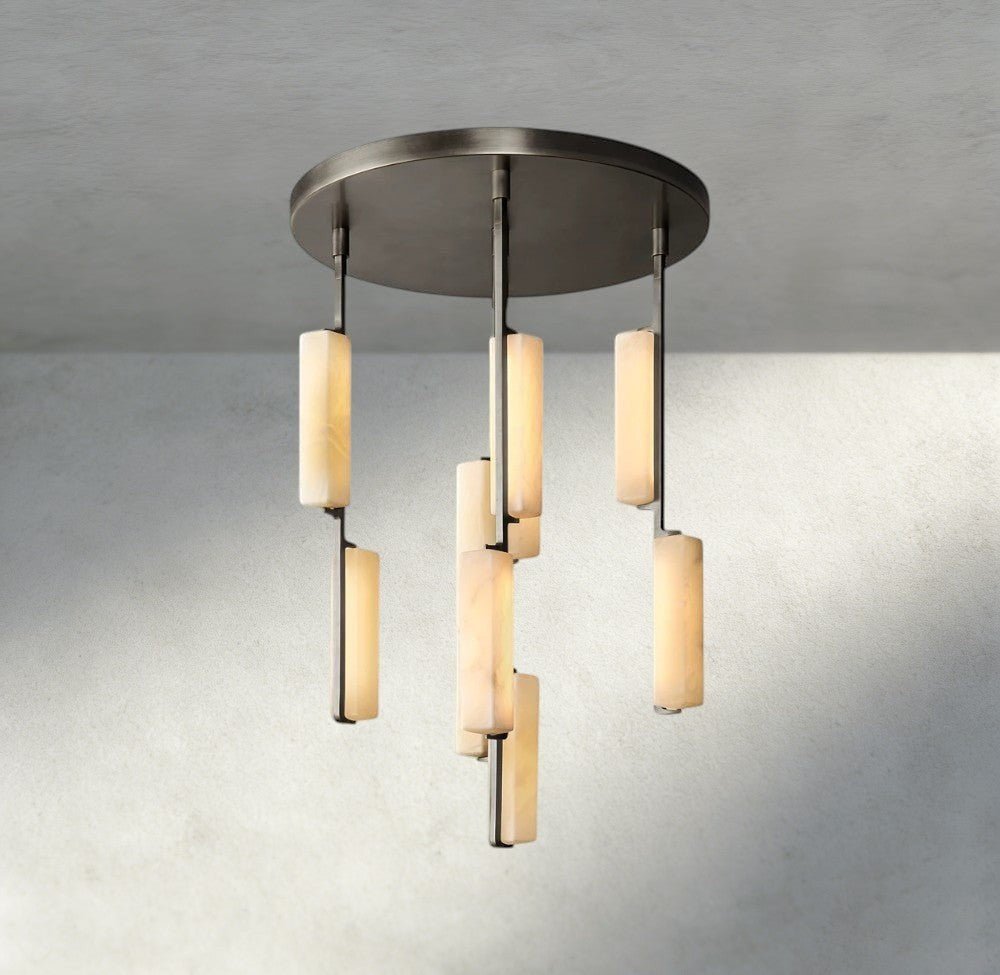 Audubam Alabaster Round Chandelier 24", 40", 56" - Brig