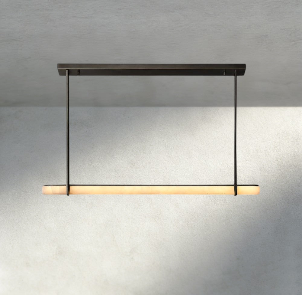 Audubam Alabaster Single Bar Linear Chandelier - Brig
