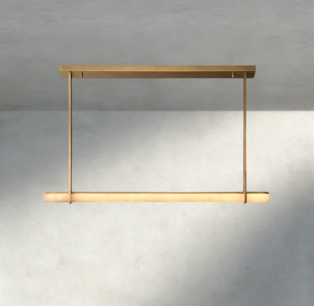 Audubam Alabaster Single Bar Linear Chandelier - Brig