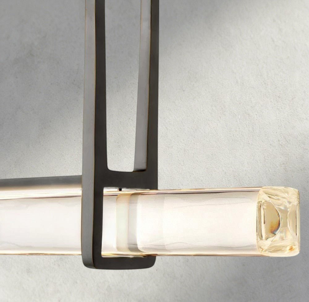 Audubam Crystal Linear Single Bar Chandelier - Brig