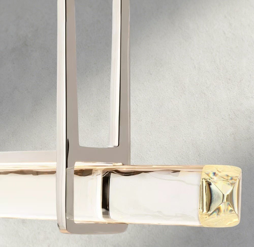 Audubam Crystal Linear Single Bar Chandelier - Brig