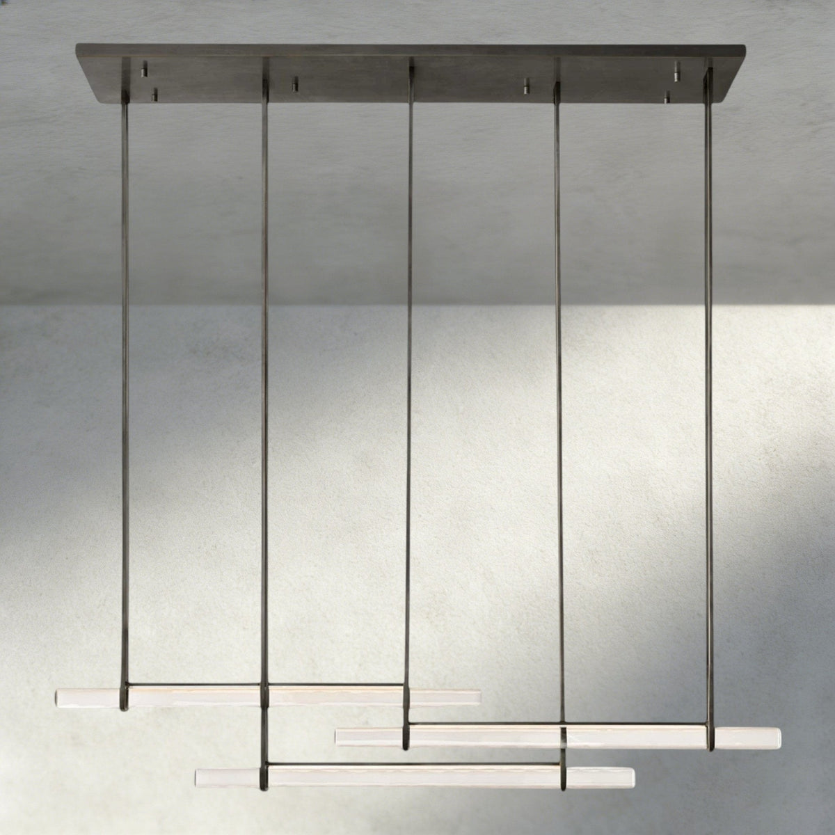 Audubam Crystal Triple Bar Linear Chandelier 60", 72" - Brig