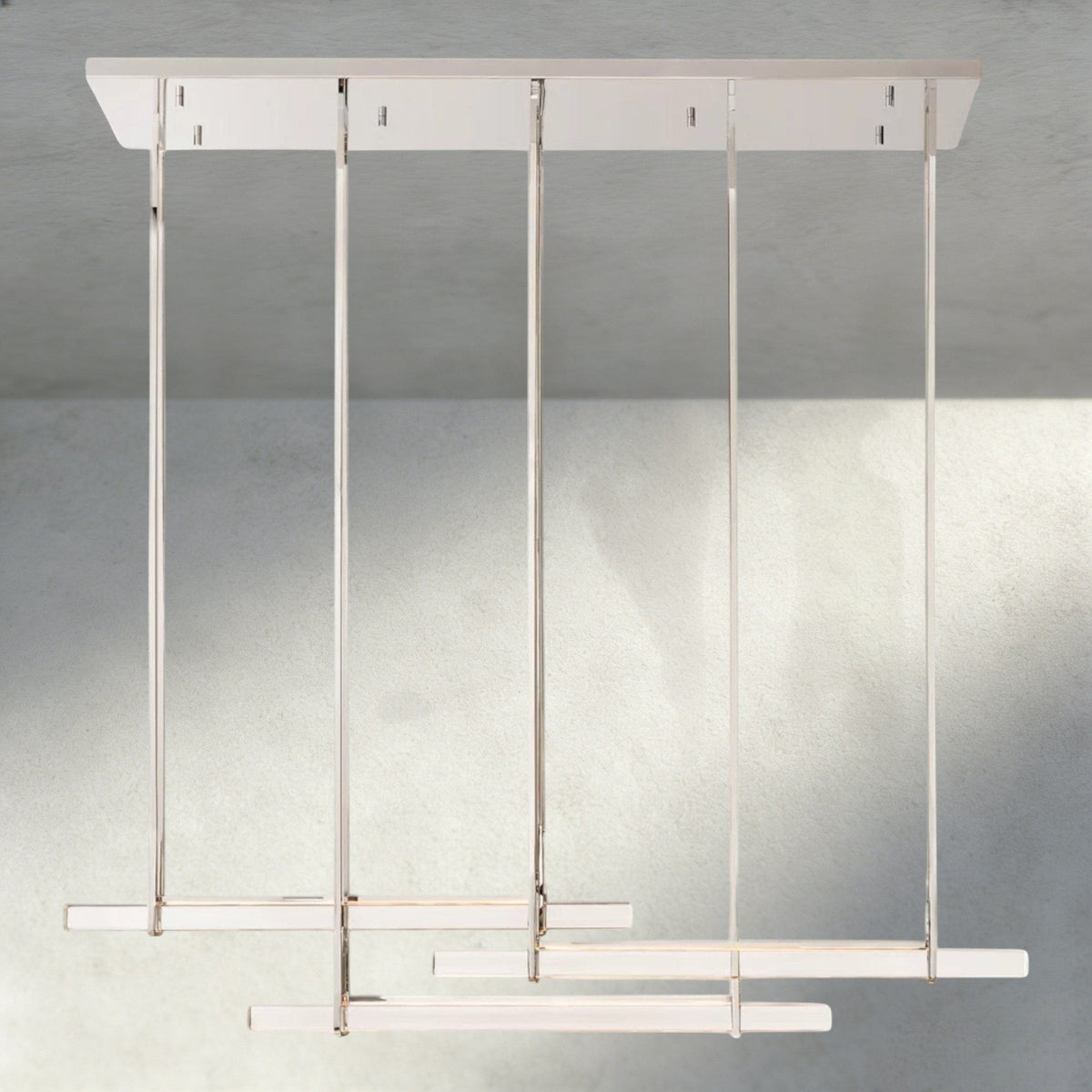 Audubam Crystal Triple Bar Linear Chandelier 60", 72" - Brig