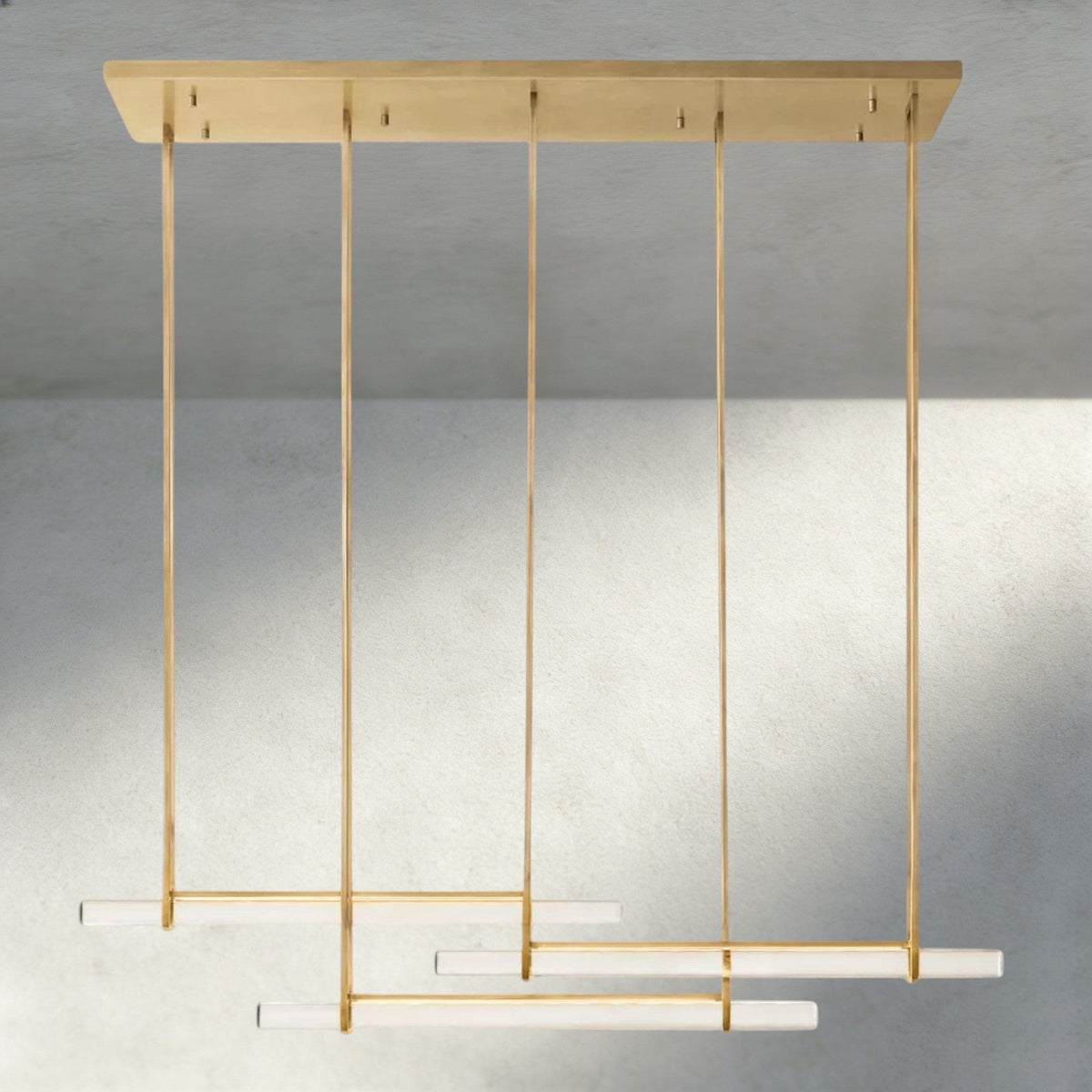 Audubam Crystal Triple Bar Linear Chandelier 60", 72" - Brig