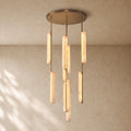 Audubom Alabaster Round Chandelier - 24’’ / Brass / Classic