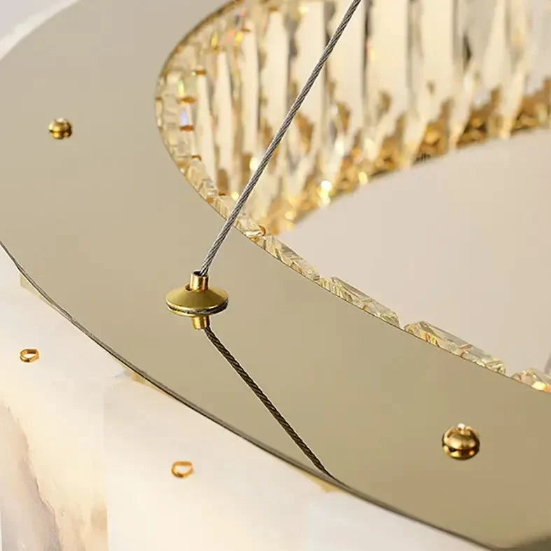 Aurelia Marble & Crystal Chandelier - briglamps