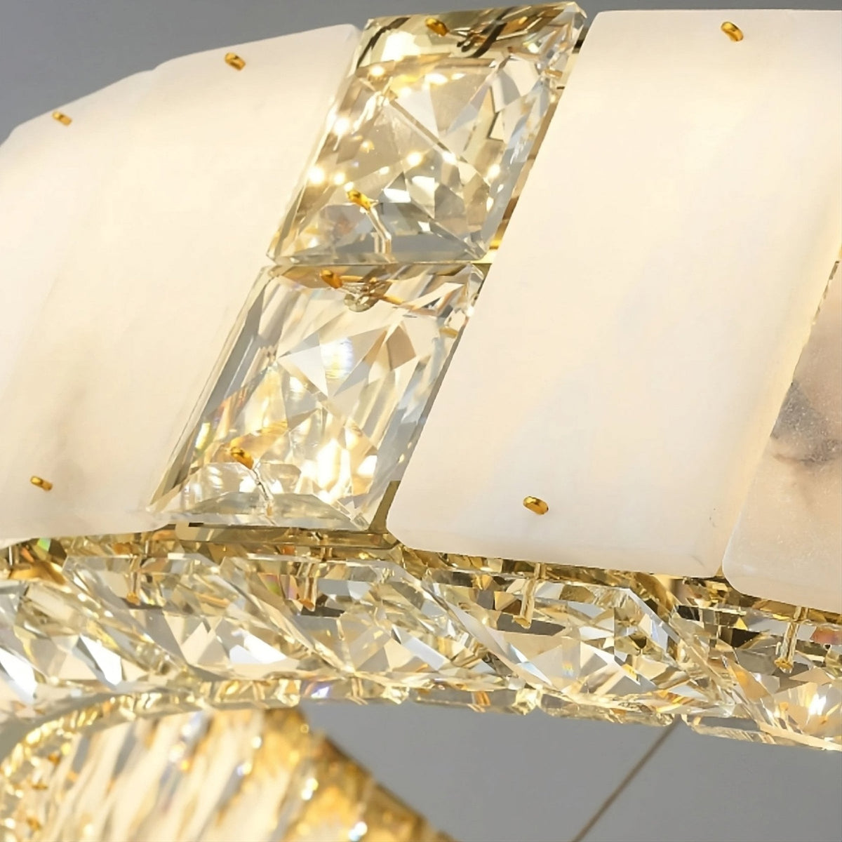 Aurelia Marble & Crystal Chandelier - briglamps